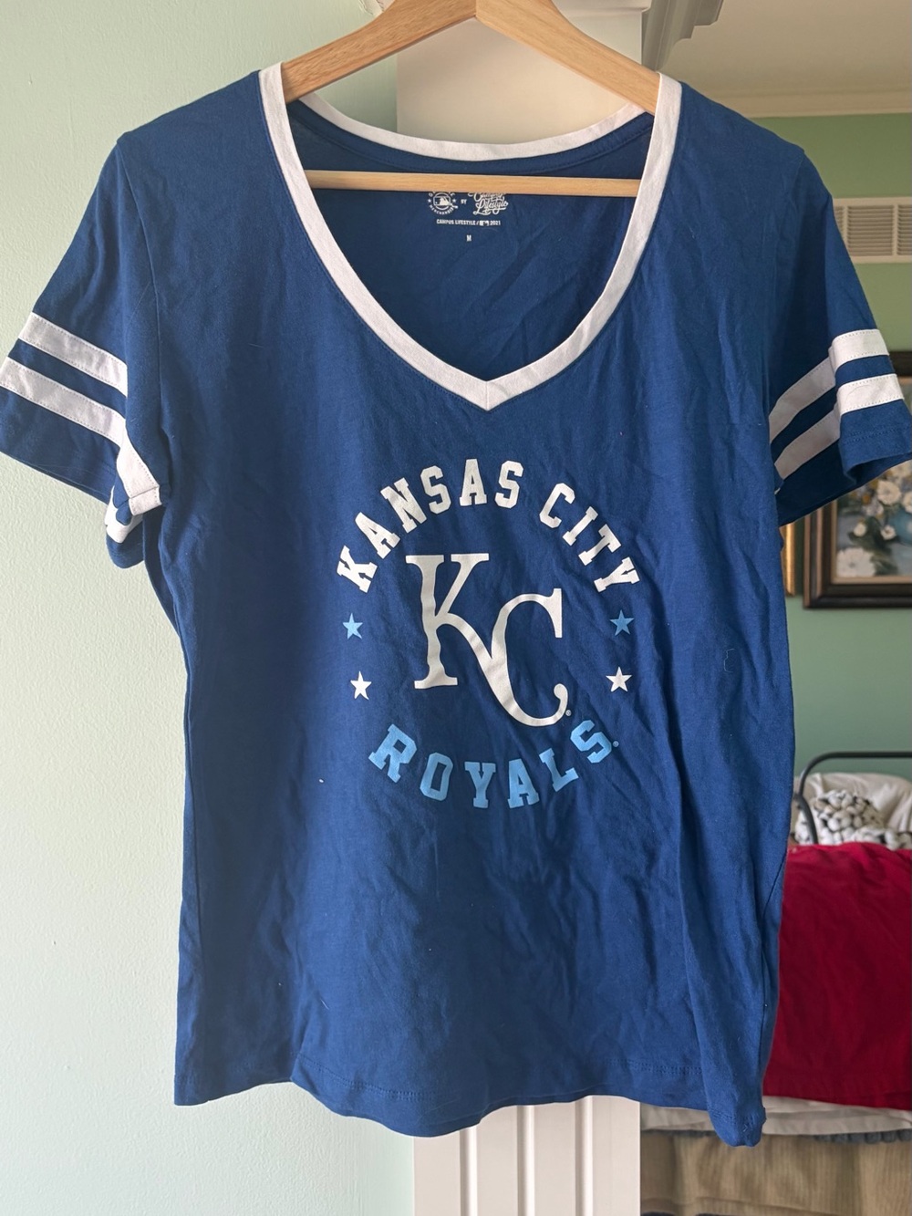 Kansas City Royals Women's Blue V-Neck Team Tee